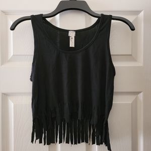 Black Fringe Tank!!